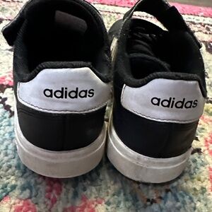 Adidas Kids Black and White Sneakers